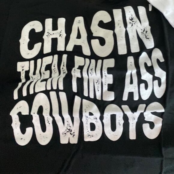 Chasing Them Fine A** Cowboys T-Shirt - Black - Picture 2 of 2